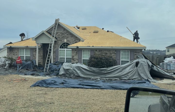 Completed roofing project by CCY Roofing in the CSRA